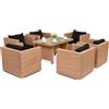 Mobili da giardino in rattan sintetico Roma Premium 6 Garden Point miele