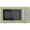 Cecotec Forno a microonde meccanico da 20 litri Proclean 3010 Retro Green. 700 W in 6 livelli, timer fino a 30 minuti, modalità sbrinamento, design vintage in verde, finiture in acciaio