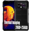 DOOGEE V20 PRO (2023) Termografia 5G Rugged Smartphone, 6000mAh Batteria, Dimensity 700 Octa Core 20GB + 256GB, 6.43'' FHD+, 64MP AI Fotocamera (24MP)+ 16MP, Android 12, Nero