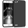 kwmobile Custodia Compatibile con Huawei GR3 / P8 Lite SMART Cover - Back Case per Smartphone in Silicone TPU - Protezione Gommata - nero matt