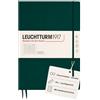 LEUCHTTURM1917 370273 Taccuini Master Slim A4+, Copertina rigida, 123 pagine numerate, Forest Green, Righe