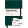 LEUCHTTURM1917 370272 Taccuini Master Slim A4+, Copertina rigida, 123 pagine numerate, Forest Green, Puntini