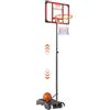 VEVOR Canestro da Basket con Tabellone 69cm Altezza Regolabile 152,4-213,4cm Base con Ruote, Kit Canestro Basket Portatile Esterno Altezza Regolabile per Bambini Adulti, Canestro Basket con Tabellone