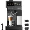 Cecotec Macchina da Caffè FreeStyle Latte. 1350W, Serbatoio Latte 400ml, Thermoblock, Pompa 20 Bar, Sistema Capsule, Adatta per Caffè Macinato, 6 Tipi di Caffè, Serbatoio Acqua 1,6L, Controllo Touch