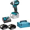 Makita AVVITATMASSABA18V5Ax2 170Nm BL, Nero, con 2 batterie da 4,0 Ah