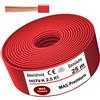 MAS Premium Cavo unipolare, H07 V-K, 2,5 mm², rosso, cavo singolo flessibile da 5 a 100 m (25 m)