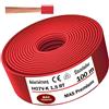 MAS Premium Cavo unipolare, H07 V-K, 1 x 1,5 mm², rosso, cavo singolo flessibile da 5 a 100 m (100m)