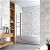 Aica Italy Parete Vasca Box Doccia Sopravasca Da Bagno Larga 100 cm Con Due Ripiani e Anta Mobile con Rotazione di 240 Gradi