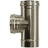 MBM Raccordo T 90 femmina canna fumaria DN 80 tubo acciaio inox 316