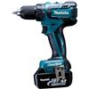 Makita, Trapano avvitatore a batteria 18 V, 5,0 Ah in confezione Makpac, incl. 2 batterie e caricabatterie, DDF459RTJ