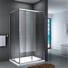 Yellowshop - SMART Box doccia 2 lati vetro temperato trasparente 6 mm apertura scorrevole h 190 cm quadrato o rettangolare (90x120 cm)
