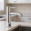 MAKA change your life quality MAKA Rubinetto Lavabo Bagno in Acciaio Inox Cromato Collo Alto Miscelatore Lavello Monocomando Lavandino Moderno ad Alta Pressione Kit Montaggio Guarnizioni e Tubi (Collo Alto)