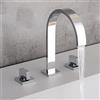 ZPSPZ Rubinetto Bagno Lavabo 3 Fori Ottone Rubinetto Lavabo Cascata Caldo e Freddo Doppia Maniglia Rubinetto Lavabo Bagno-Cromo