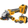 Ingco Cagli11522 Smerigliatrice Angolare A Batteria 20 V 2 Batterie 4 Ah Caricabatterie E Borsa Inclusi