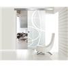 Aqua Roy The Shower BOSS Porta Scorrevole in vetro modello CLOUD 60x215 cm (60/80/90 cm) 8 mm, vetro Satinato, Nano rivestito bianco, kit hardware complete (60x215 cm, DESTRA)