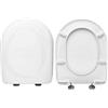 HYDRO HOME Copriwater Cesame Sintesi Compatibile, Tavoletta Wc In Plastica Termoindurente Con Cerniere Regolabili,Asse Wc Colore Bianco MADE IN ITALY