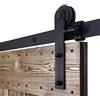 CCJH 6FT/183cm Binario per Porta Scorrevole Kit per porta singola in legno in Stile Rustico, Nero