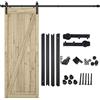 Genera 6.5ft Ferramenta Kit di guide per porta scorrevole 2 m per carico interno di grange a porta scorrevole, 150 kg (6,5 FT/200 cm)