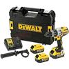 DeWalt DCD996P3-QW, Trapano Avvitatore XRP con Percussione 18V 5Ah senza spazzole con 3 batterie e valigetta TStak, multicolore, 1/2_pollice