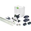 Festool Sega sommergibile a batteria TSC 55 5,2 KEBI-Plus/XL-FS (con pacco batteria, caricatore rapido, lama circolare, protezione da schegge, sacchetto raccoglipolvere, chiave a brugola, systainer,