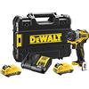 DEWALT Trapano avvitatore Compatto12V Attacco 1/4. 0-1100 giri/min, 15 punti regolazione coppia, DCF601D2-QW