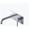 maimai Mai & Mai Miscelatore per Lavabo a Muro, Rubinetto Lavabo a Parete per bagno WA112 con Corpo a Incasso (Argento)