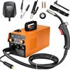 TLGREEN Saldatrice a Filo Continuo 140A 230V, 3 In 1 Multifunzione Saldatura MIG no Gas, ARC MMA, Lift TIG, IGBT Inverter, Saldatrice Portatile, con Display Digitale, Filo Animato da 0.8mm, Maschera, IP 21S