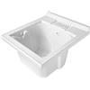 Jo-Bagno.it Lavatoio Lavapanni in Resina PP, Bianco, 45x50 Ideale per Ricambio o Installazione su Mobile o Piano da appoggio in Lavanderia o Cucina Incluso di Kit Sifoneria