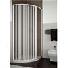 Generico Box Doccia in PVC 80x80 cm Semicircolare a Due Lati con Apertura Laterale Roma