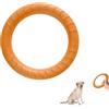 QEEROYO Anello per Morso, Giochi Galleggianti per Cani, Allenamento Interattivo Anello, Frisbee Giocattolo per Cani, Dischi Volanti per Cani, Arancione