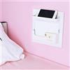 EHKIT Easy Eco Life - Organizer da parete, autoadesivo, ideale per occhiali, telecomando, auricolari, caricabatterie del telefono cellulare, kit per manicure Bianco stile One