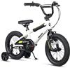 AVASTA 12 pollici bambini bicicletta stile BMX con ruote di formazione freno coaster per 1 2 3 4 anni ragazzi ragazze bambini principianti rider, bianco