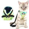 Zunea Pettorina Gatti con Guinzaglio Antifuga Cucciolo Imbracatura per Cane di Piccola Taglia Regolabile Riflettente Step-in Morbida Cotone Gilet per Gatto Chihuahua Cani per Camminare Giallo L