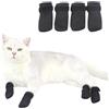 MeiAOBest 4 scarpe anti-graffio per gatti, in rete regolabile, deterrenti per animali domestici, guanti per gatti e cani di piccola taglia, accessori per la toelettatura dei gatti, guanti per unghie, copertura