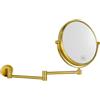 Nicesail Specchio Trucco da Parete Oro Specchio Ingranditore 7x con Braccio Specchio Bagno Estensibile,Diametro 20 cm