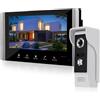 OBO HANDS Videocitofono Cablato 7 pollici Vdeo Campanello Porta Kit Supporto sblocco Monitoraggio per villa Casa Ufficio Appartamento