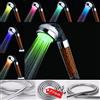 Amison Soffione da Doccia Led Filtro con Tubo Doccia, 7 Colori Cambiano Casualmente, Ad Alta Pressione con Addolcitore D'acqua a Risparmio Idrico
