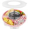 Musiwanna Vassoio per snack con coperchio per Stanley Cup 1,18 l, solo per 1,18 l, piatto per snack compatibile con bicchiere da 1,18 l, ciotola in silicone con 4 scomparti, anello superiore per snack