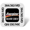 Energizer 364/363 364 SR621SW batteria a bottone per orologi ossido di argento a risparmio energetico 2,2 x 6,8 (HxØ/mm)