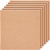 BENECREAT 6 pezzo di Foglio di Sughero, Foglio Quadrato di Sughero Da 30x30 cm, Sottobicchieri Color Sabbia, Bacheca In Sughero per Bacheche, Decorazioni Murali e Artigianato, 4 mm di Spessore