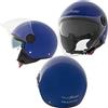 A-Pro Casco Jet Scooter Moto Omologato ECE 22-06 Doppia Visiera Parasole Blu XS