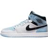 Nike Air Jordan 1 Mid, Scarpe da Basket Uomo, Multicolore (Bianco/Blu Ghiaccio/Nero), 43 EU