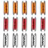Biqing 15x Luce di Ingombro Laterale Bianco+Rosso+Giallo,12V/24V 4 LED Indicatore di Direzione Laterale Posteriori indicatori di Luce luci di Posizione Laterali per Camion Caravan Trattore Bus