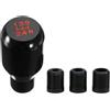 JNNJ Pomello Del Cambio per Auto, Manopola Del Cambio Manuale a 5 Marce Leva Del Cambio, Pomello Cambiamento Con 3 Adattatori, Manuale Universale Pomello Cambiamento Alluminio Shifter Auto(Nero)