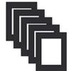 nielsen Conservation Passepartout cartone 1,5 mm, set di 5, formato esterno 24x30 cm per formato immagine 15x20 cm, nero liscio