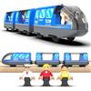LiRiQi Treno Elettrico per Bambini, Locomotiva ad Azione a Batteria Rail Treno passeggeri, Auto Giocattolo compatibile con Thomas Brio, Giocattolo Regali per Ragazze Ragazzi 3 4 5 6 7 anni