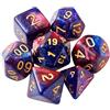 Dzxin DND Dadi,7PCS D&D Dadi Poliedrici per Dungeons and Dragons RPG MTG Giochi di ruolo da tavolo (blu fucsia)