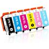 LeciRoba Cartucce d'inchiostro 378XL per stampanti Epson 378 378xl per stampanti Epson Expression Photo XP-8000 XP-8005 XP-8500 XP-8505 XP-8600 XP-8605 XP-8606 XP-8700 XP-8705 XP-15000 (confezione da