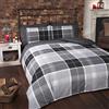 Rapport Finest Homewares Argyle Tartan Copripiumino singolo e 1 federa, grigio