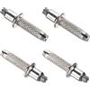 PATIKIL 10mm Punta Bastoncino Trekking Accessori 4pezzi Lega Alluminio Bastone Passeggio Bacchetta Protezioni Ricambio per Escursionismo Camminata Arrampicata